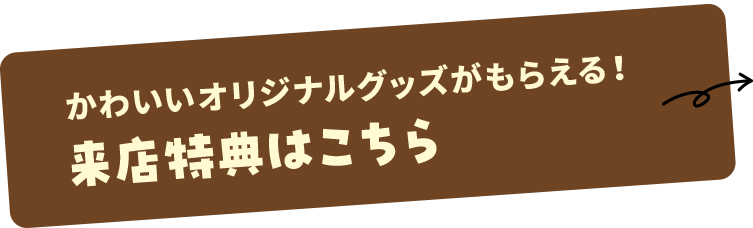 かわいいオリジナルグッズがもらえる！来店特典はこちら