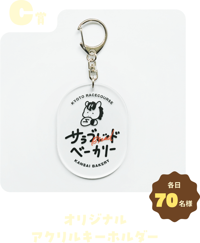 C賞 オリジナルアクリルキーホルダー 各日70名様